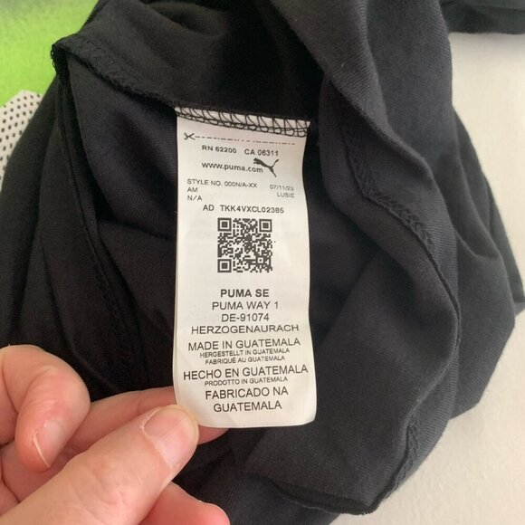 PUMA Men's T-Shirt Small Black Cotton Crew Neck NWT - Picture 7 of 9